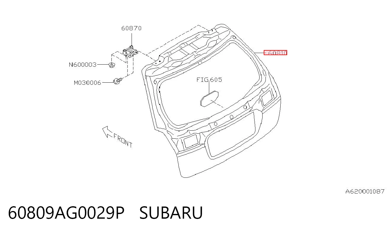 Comprar Puerta trasera del maletero (portón trasero) Subaru Outback B13, BP a bajo precio
