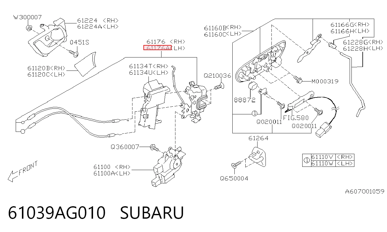 61039AG010 Subaru