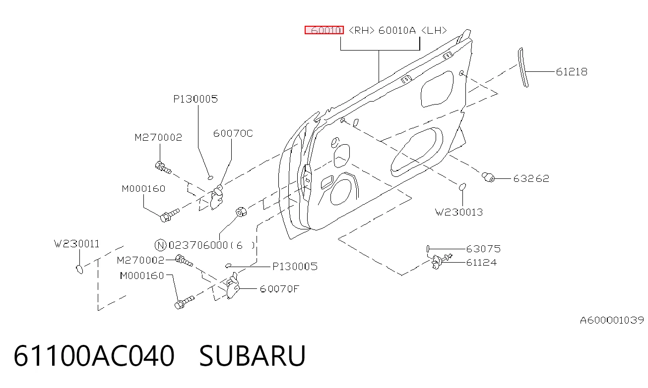 61100AC040 Subaru