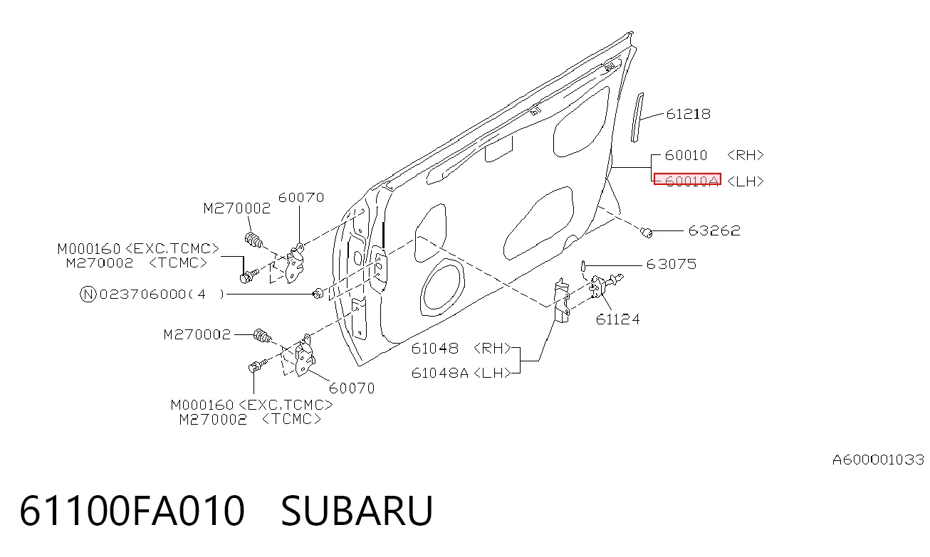 Comprar Puerta delantera izquierda Subaru Impreza I GC a bajo precio
