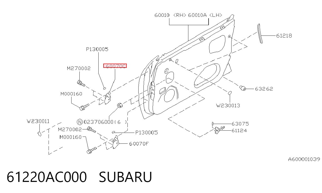 61220AC000 Subaru