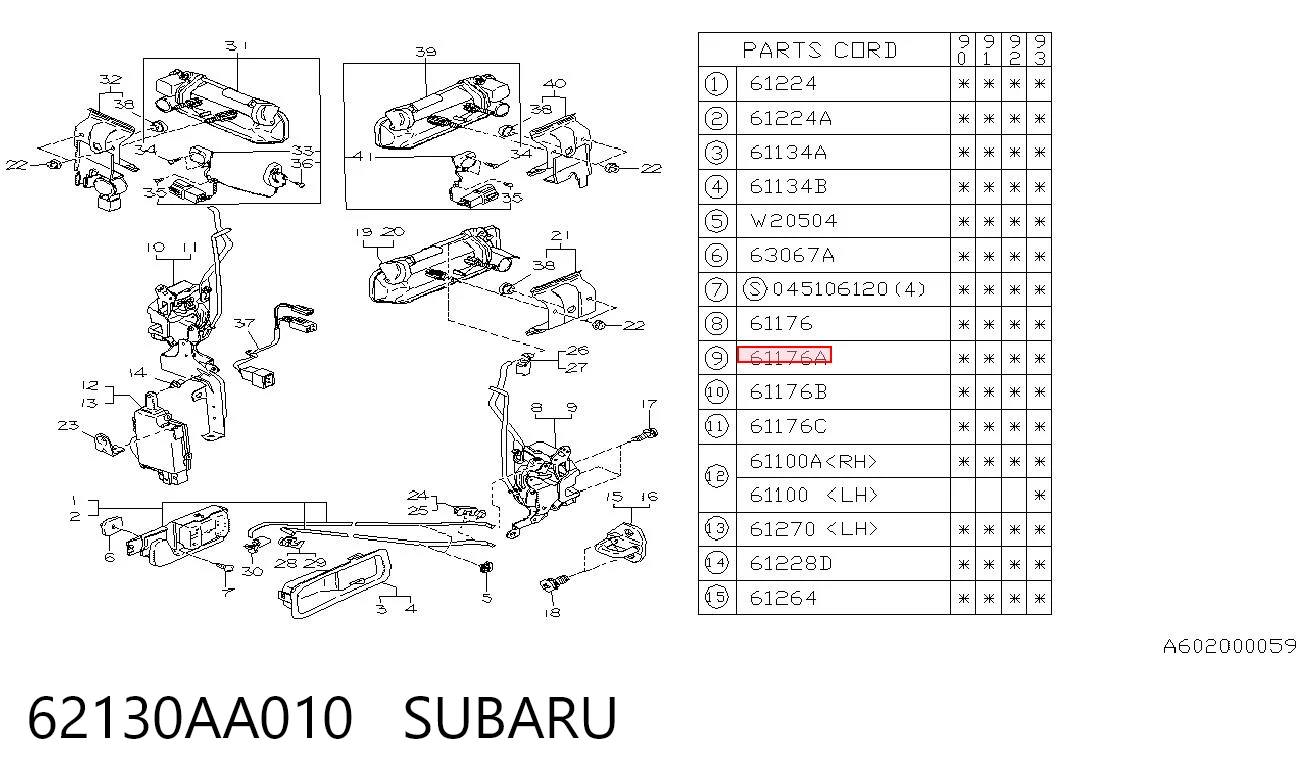 62130AA010 Subaru