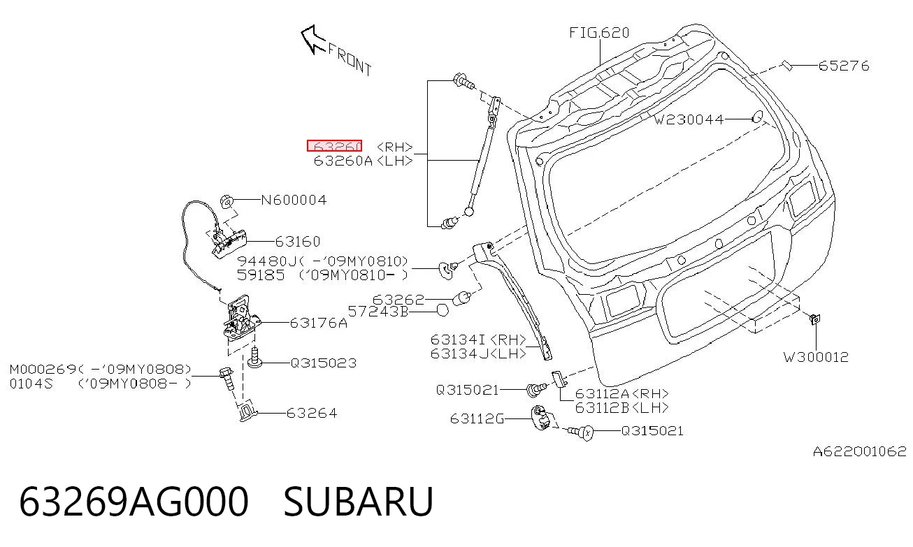 Comprar Amortiguador maletero Subaru Outback III B13, BP