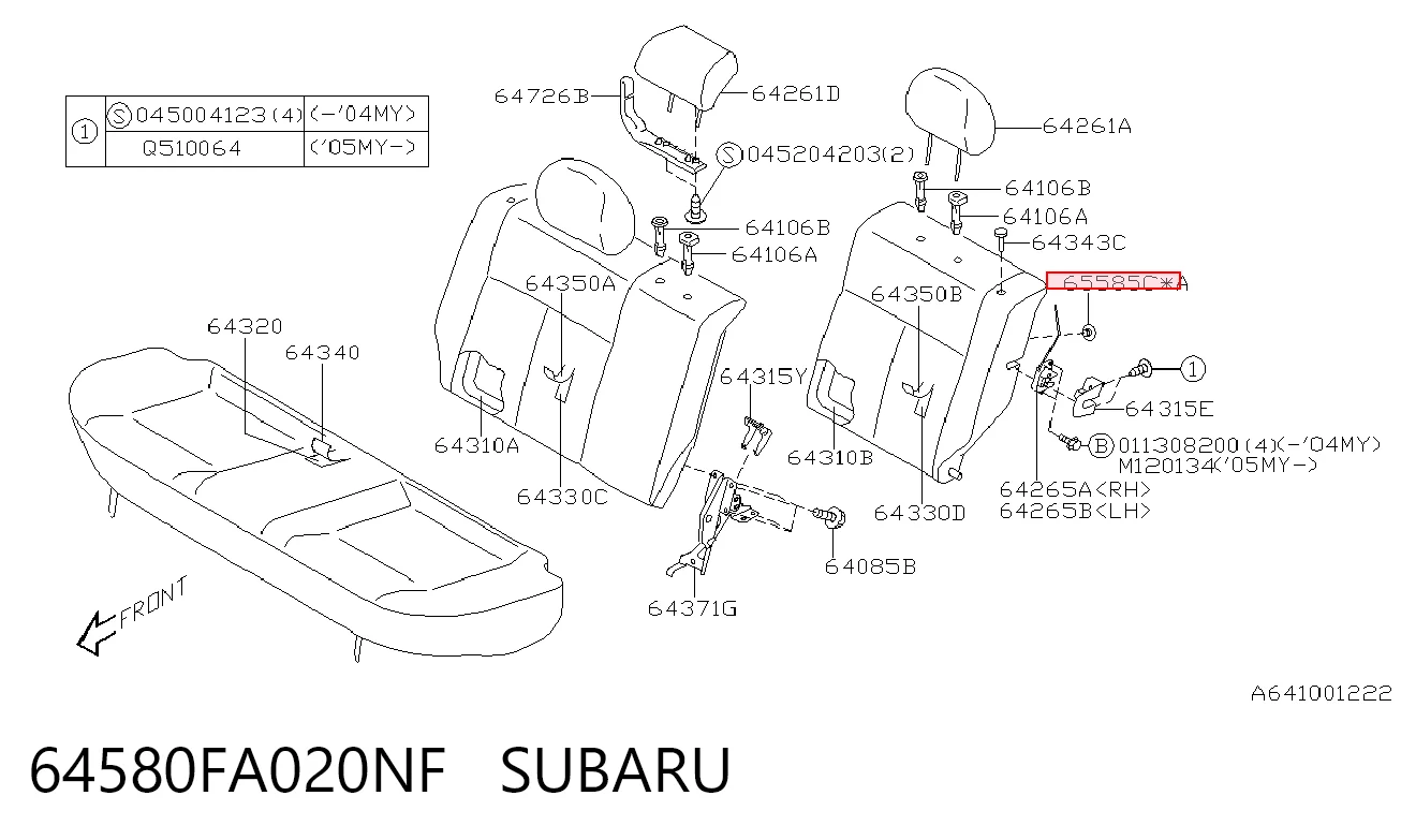 64580FA020NF Subaru