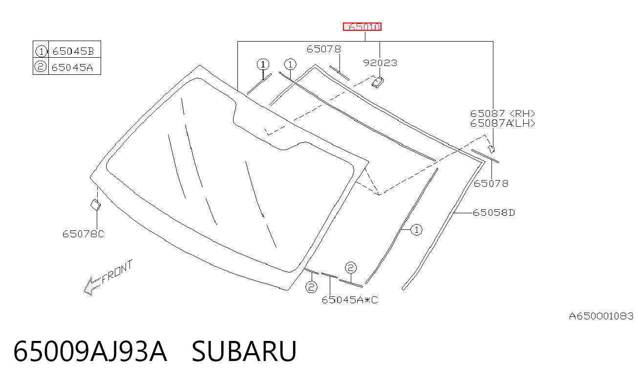 Parabrisas SUBARU 65009AJ93A