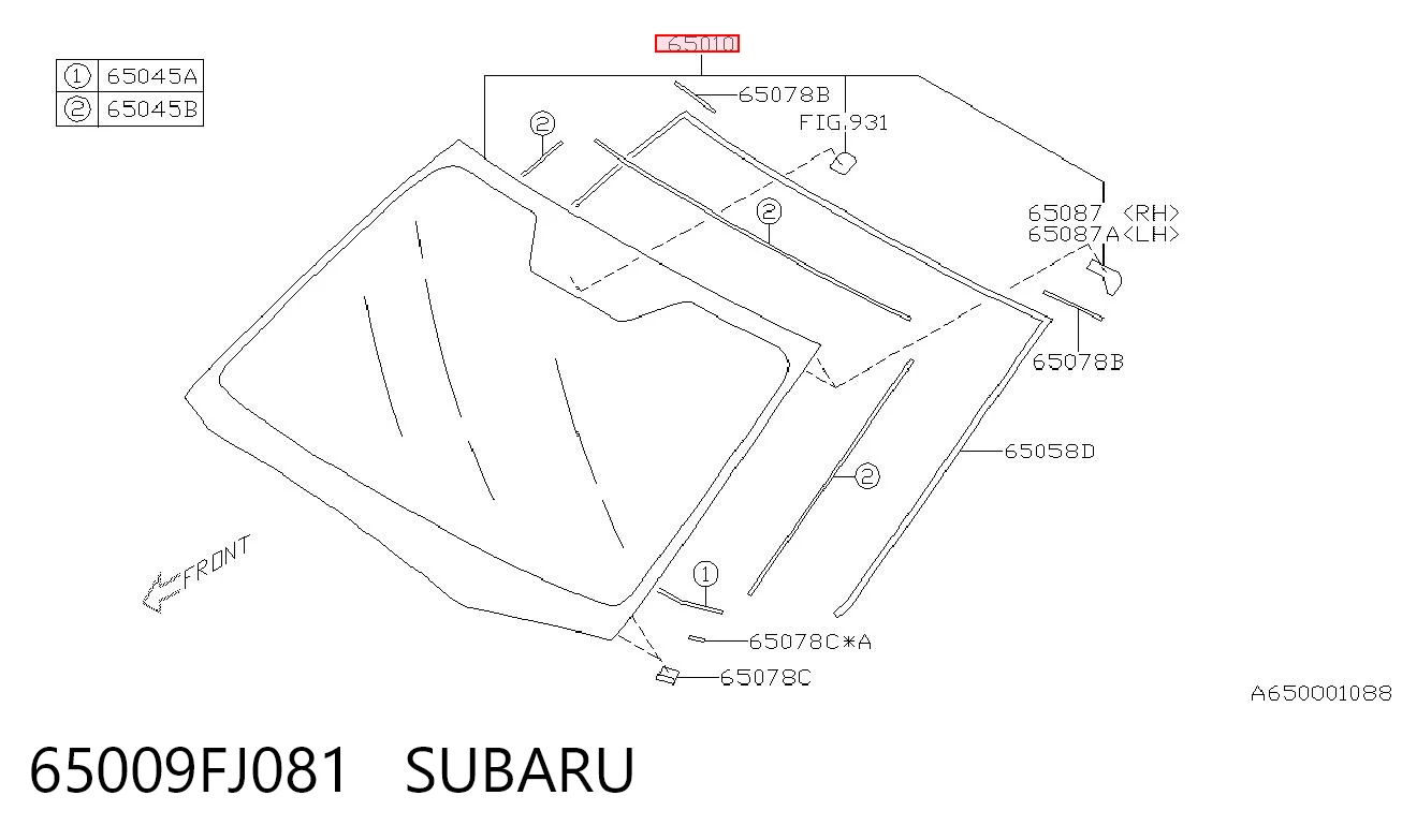 Parabrisas SUBARU 65009FJ081