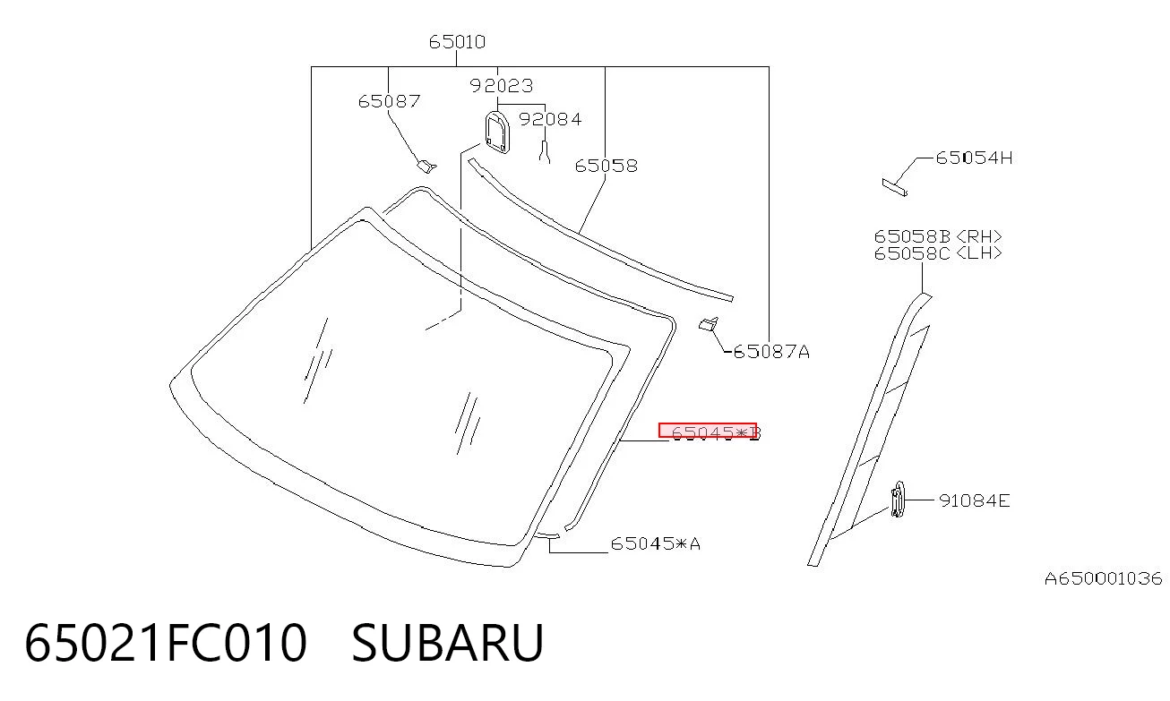 Comprar Junta del parabrisas Subaru Forester II S11, SG a bajo precio