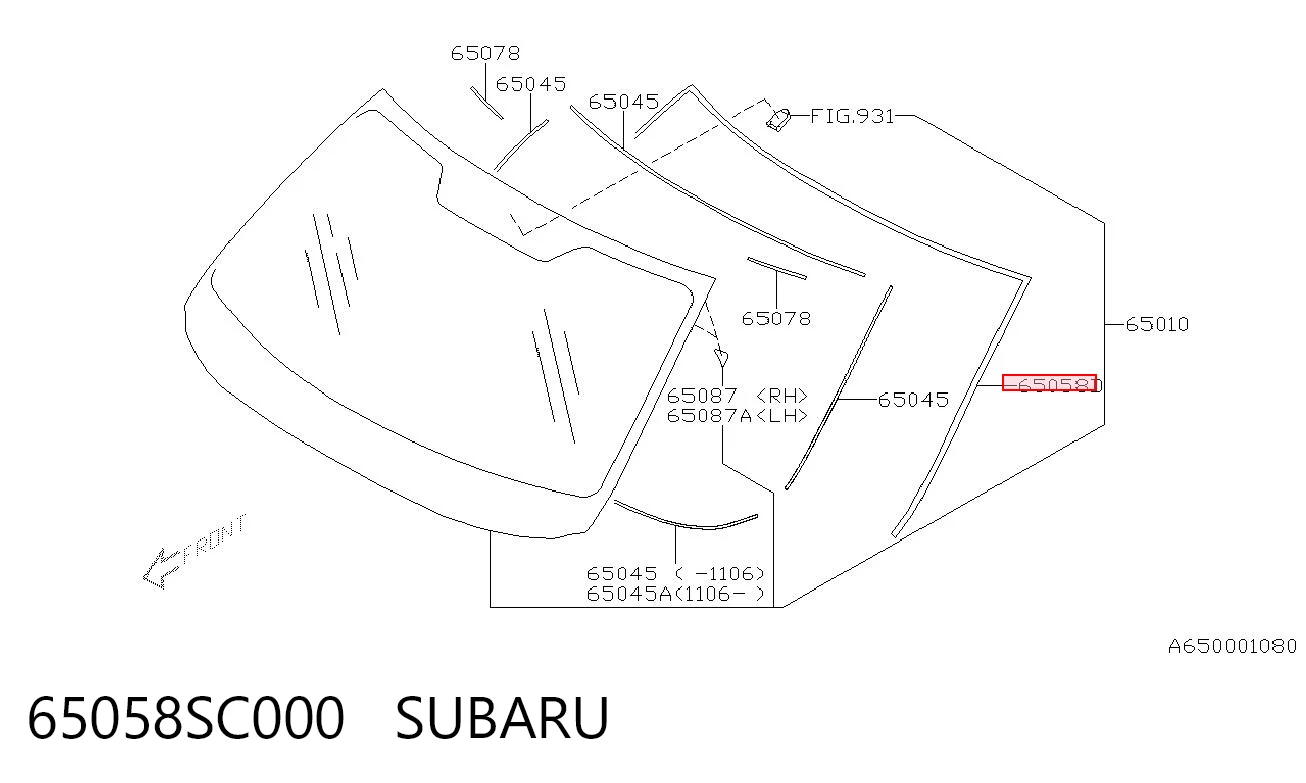 Comprar Moldura de parabrisas Subaru Forester III S12, SH a bajo precio