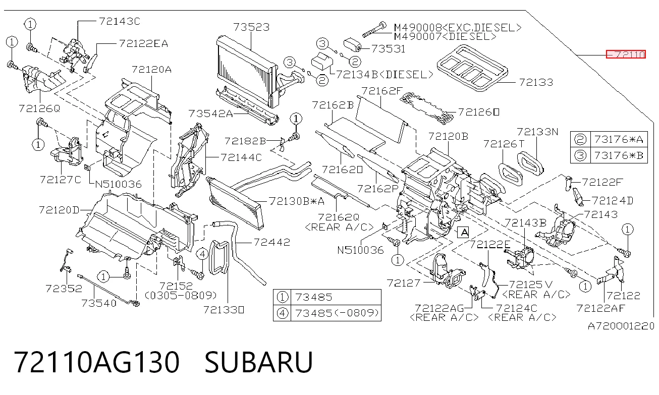 72110AG130 Subaru