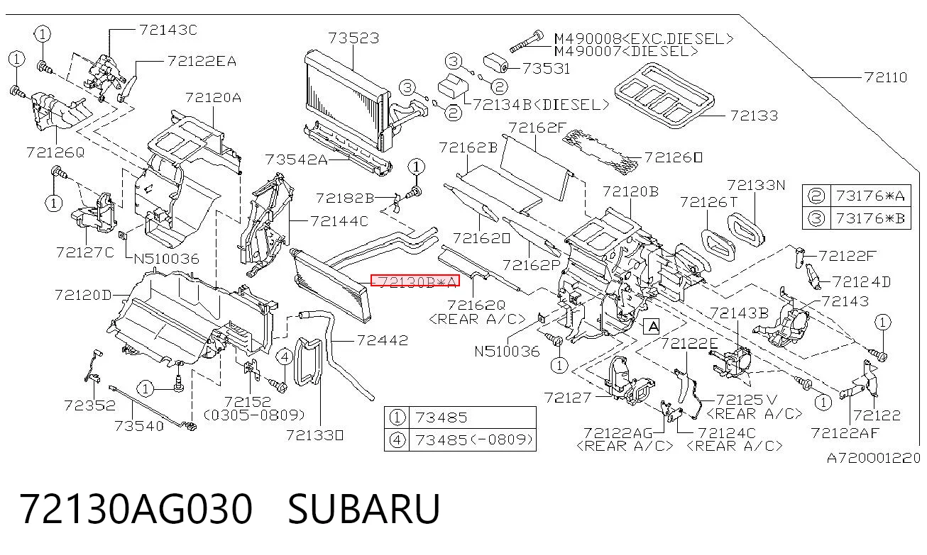 Comprar Radiador de calefacción Subaru Outback B13, BP a bajo precio