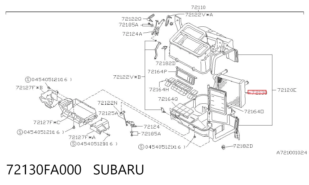 Radiador interior para Subaru Legacy II BD, BG