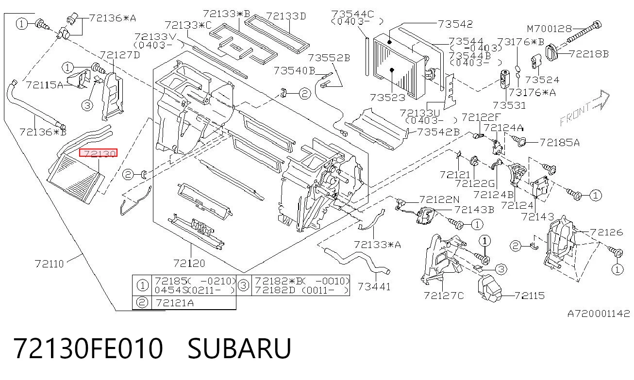 Calefactor Subaru Impreza II (GD)