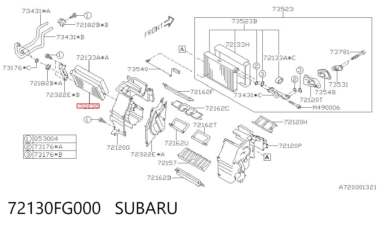  Radiador calefacción Subaru Forester 4