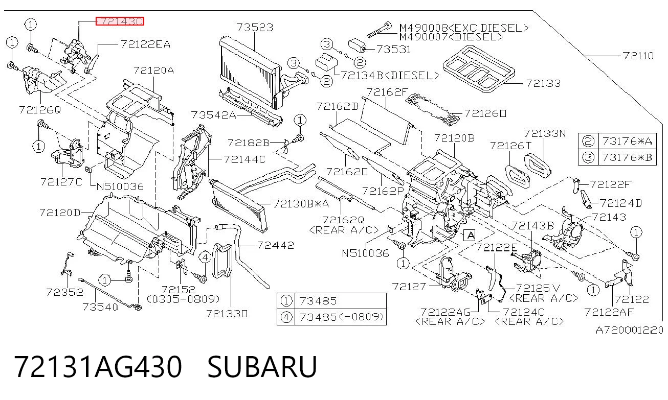 72131AG430 SUBARU