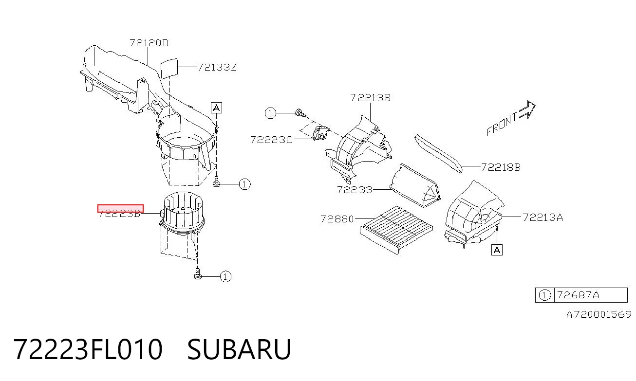Ventilador interior Subaru Forester V