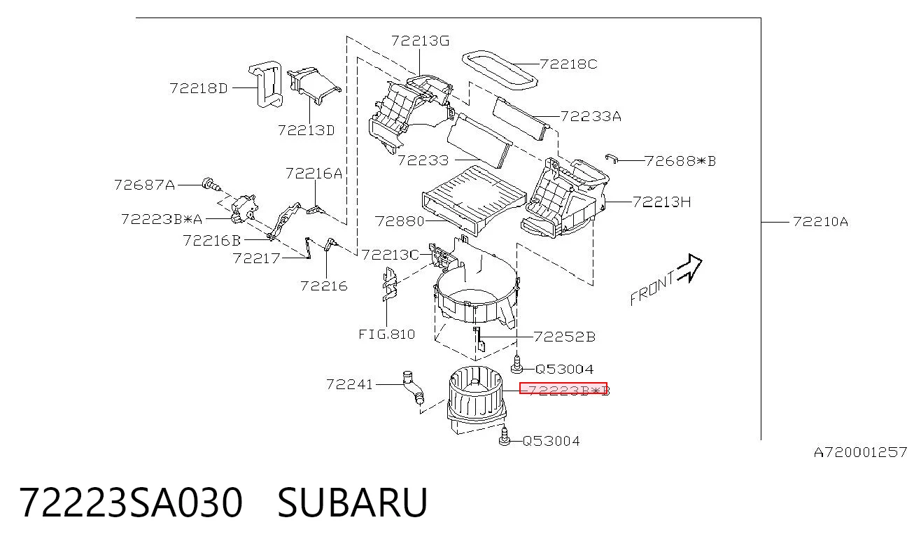 72223SA030 Subaru Ventilador de habitáculo