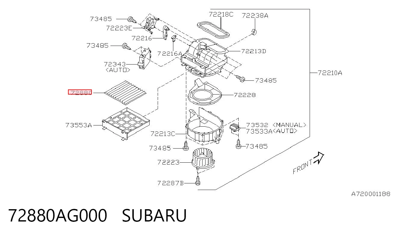 72880AG000 Subaru