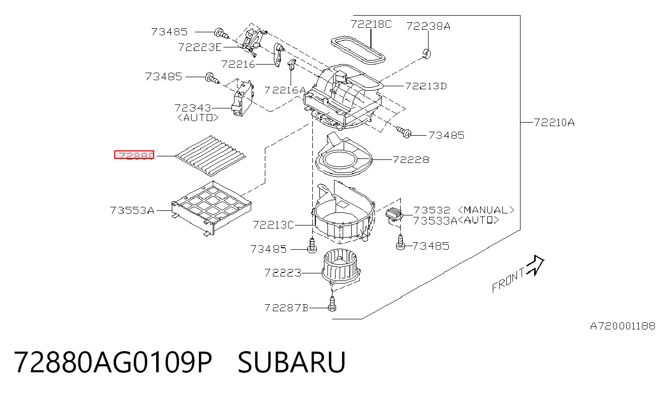 72880AG0109P Subaru