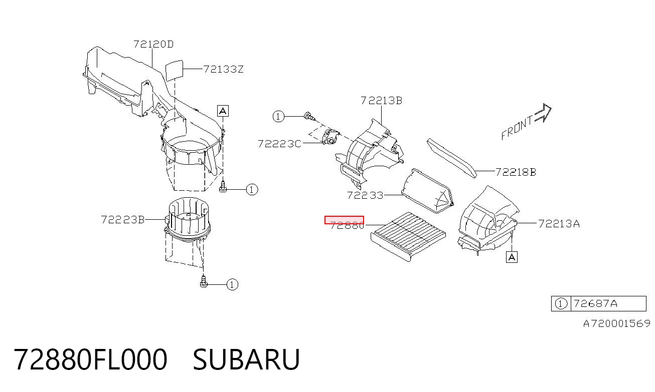 72880FL000 Subaru Filtro antipolen