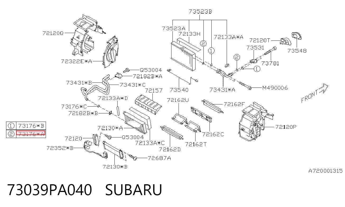73039PA040 Subaru