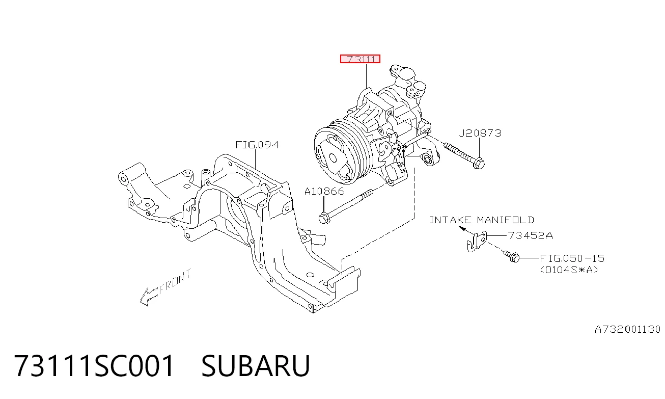 73111SC001 Subaru Compresor climatizador