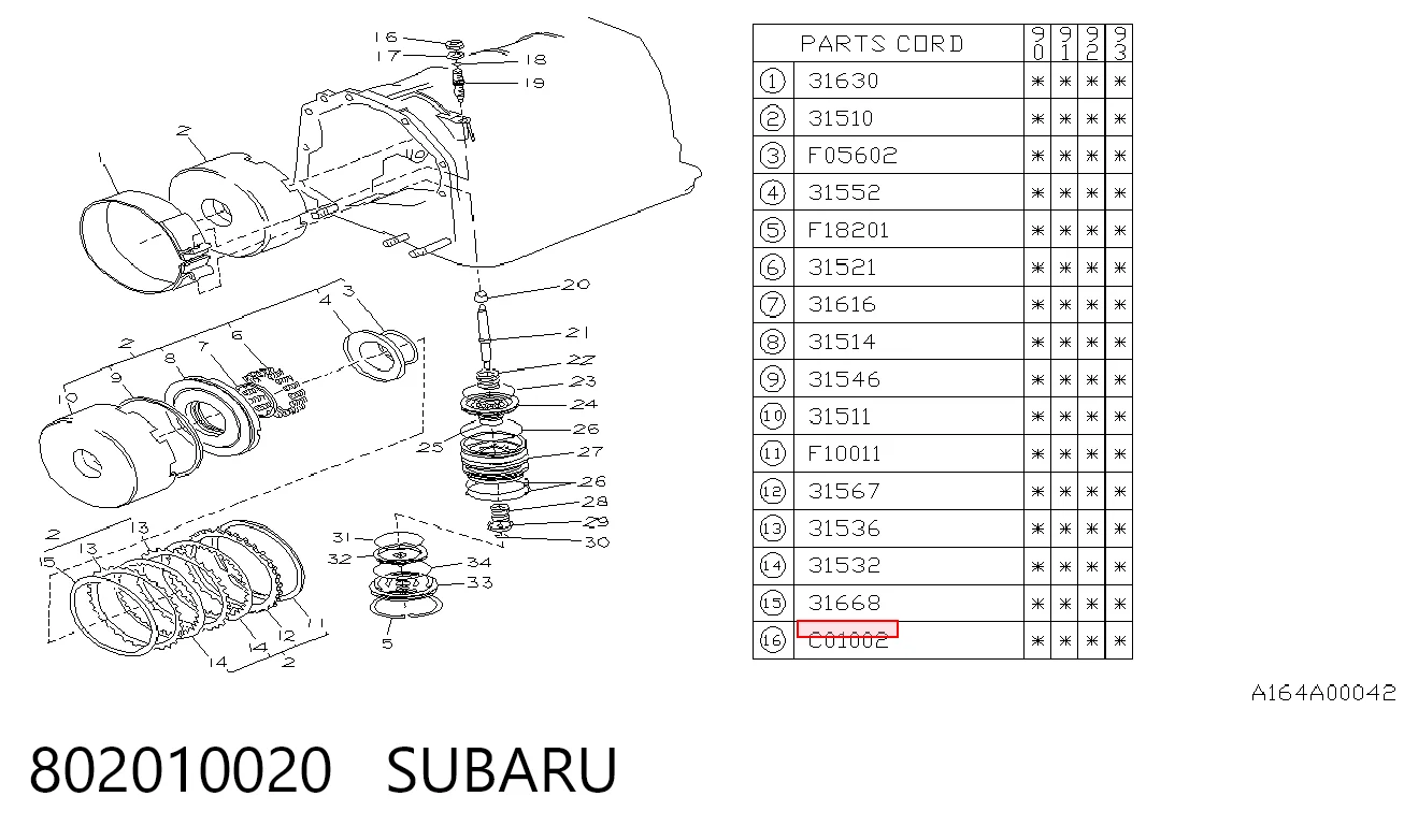 802010020 Subaru