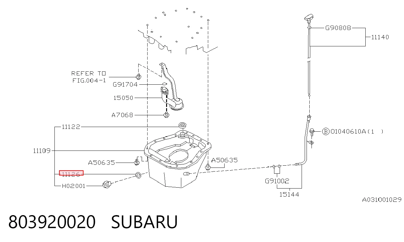 Junta del tapón del cárter de aceite para Subaru Forester S11, SG