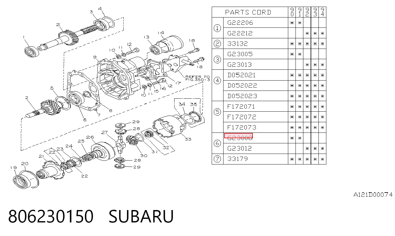 806230150 Subaru