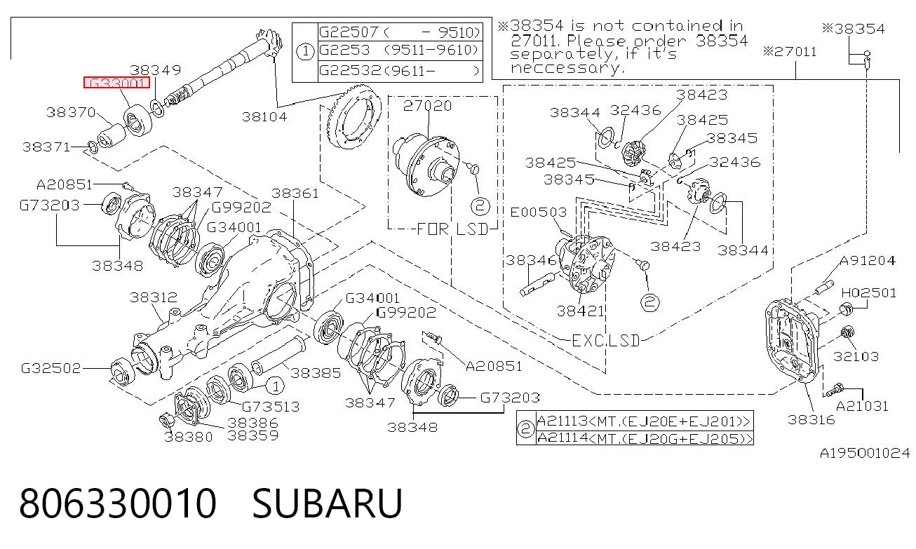 806330010 Subaru