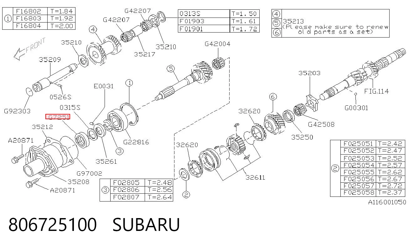 806725100 Subaru