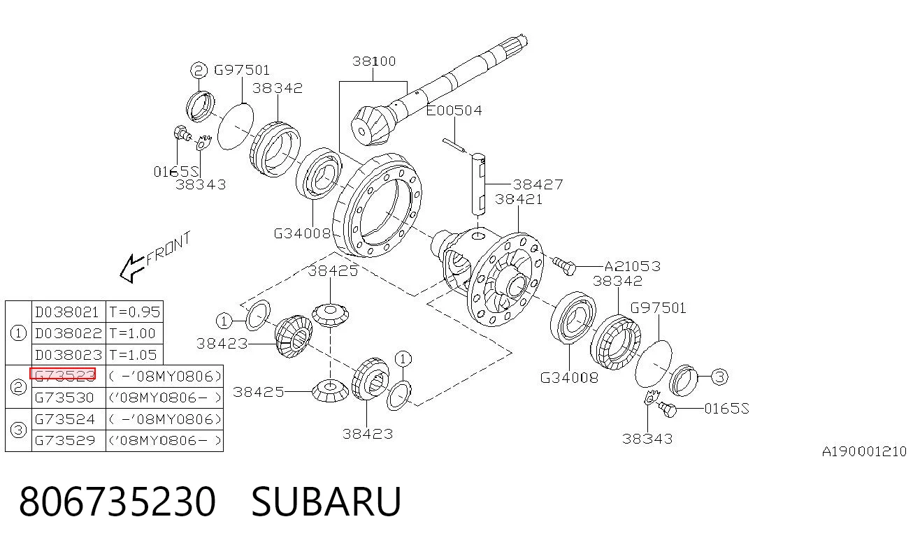 806735230 Subaru Retén del semieje delantero derecho