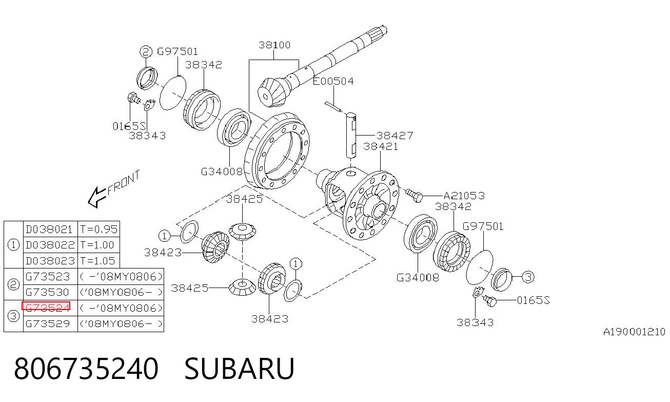 806735240 Subaru Retén del semieje delantero izquierdo