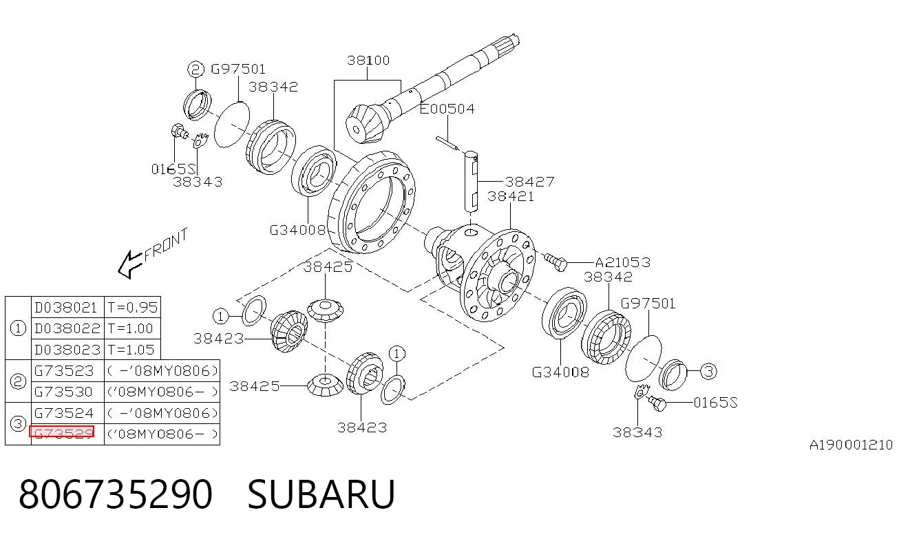 806735290 Subaru Retén del semieje delantero izquierdo