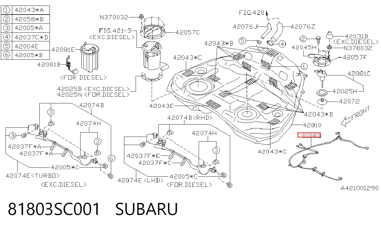81803SC001 Subaru