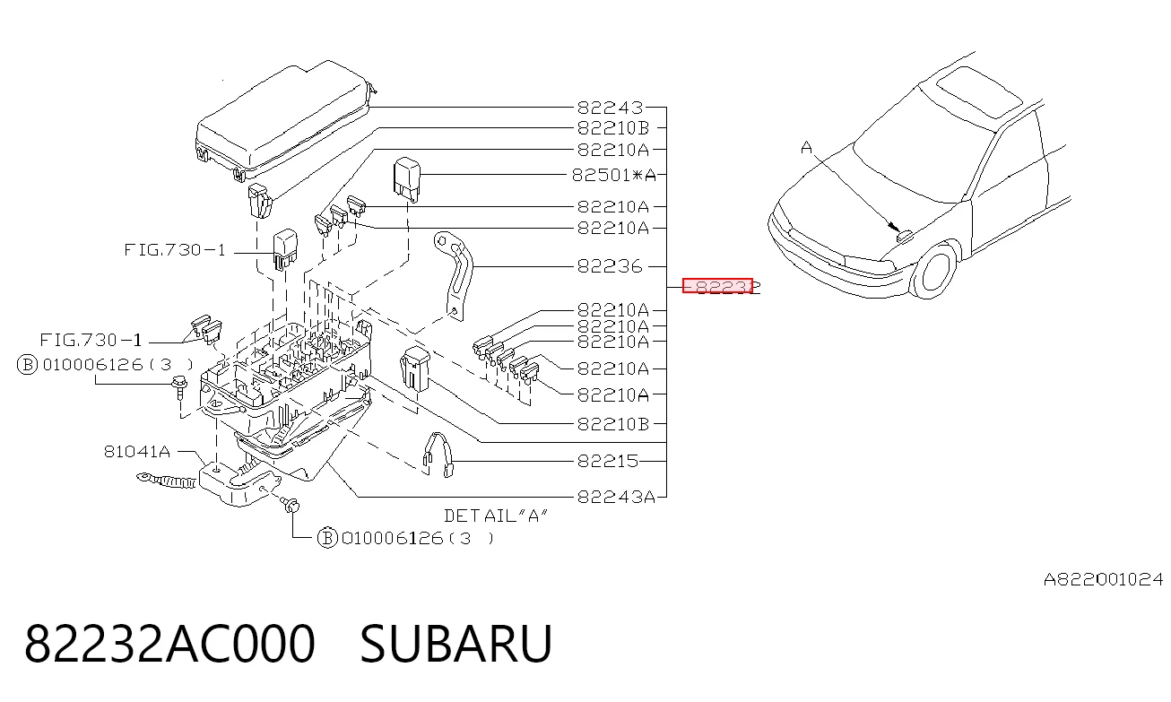 Comprar Caja de fusibles Subaru Legacy II BD, BG a bajo precio
