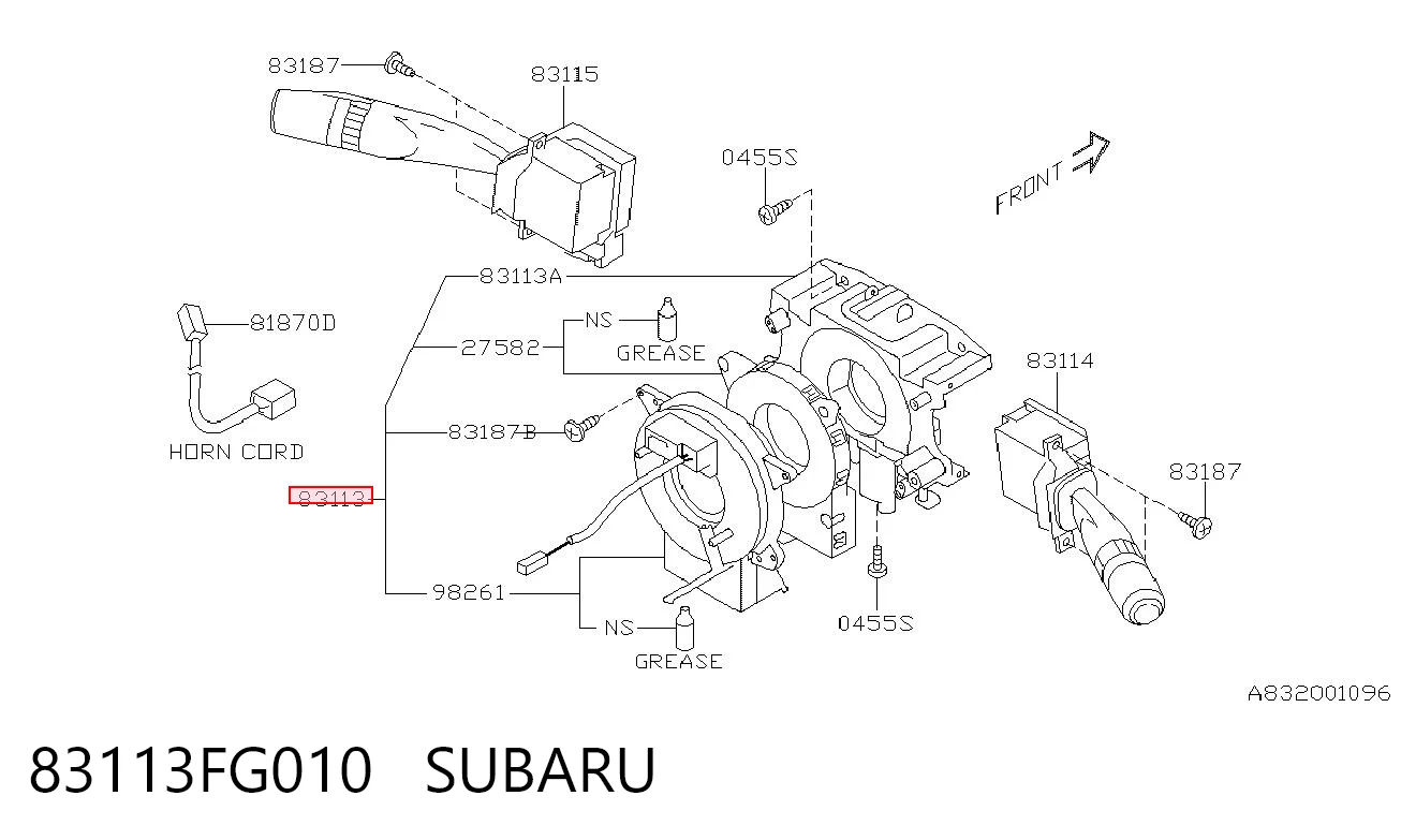 Comprar Conmutador de la columna de dirección completo Subaru Forester III S12, SH a bajo precio