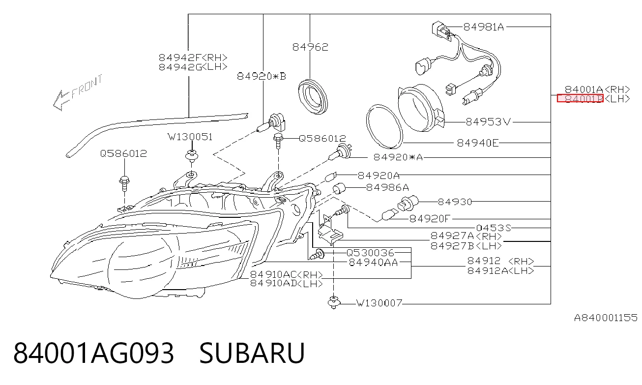 84001AG093 Subaru
