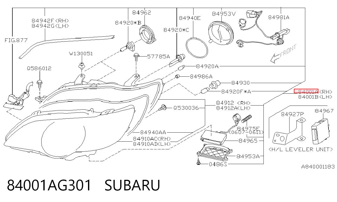 Comprar Faro derecho Subaru Outback  B13, BP a bajo precio