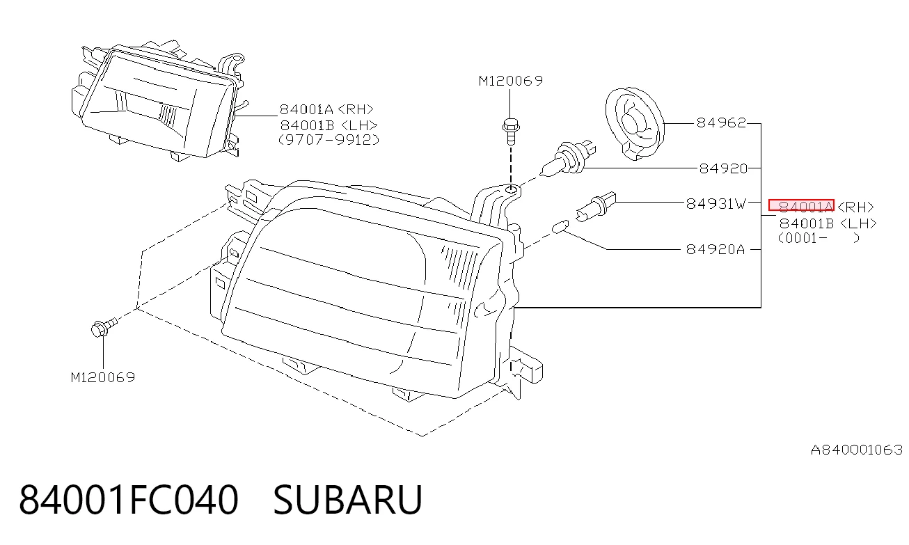 Comprar Faro derecho Subaru Forester I S10, SF a bajo precio