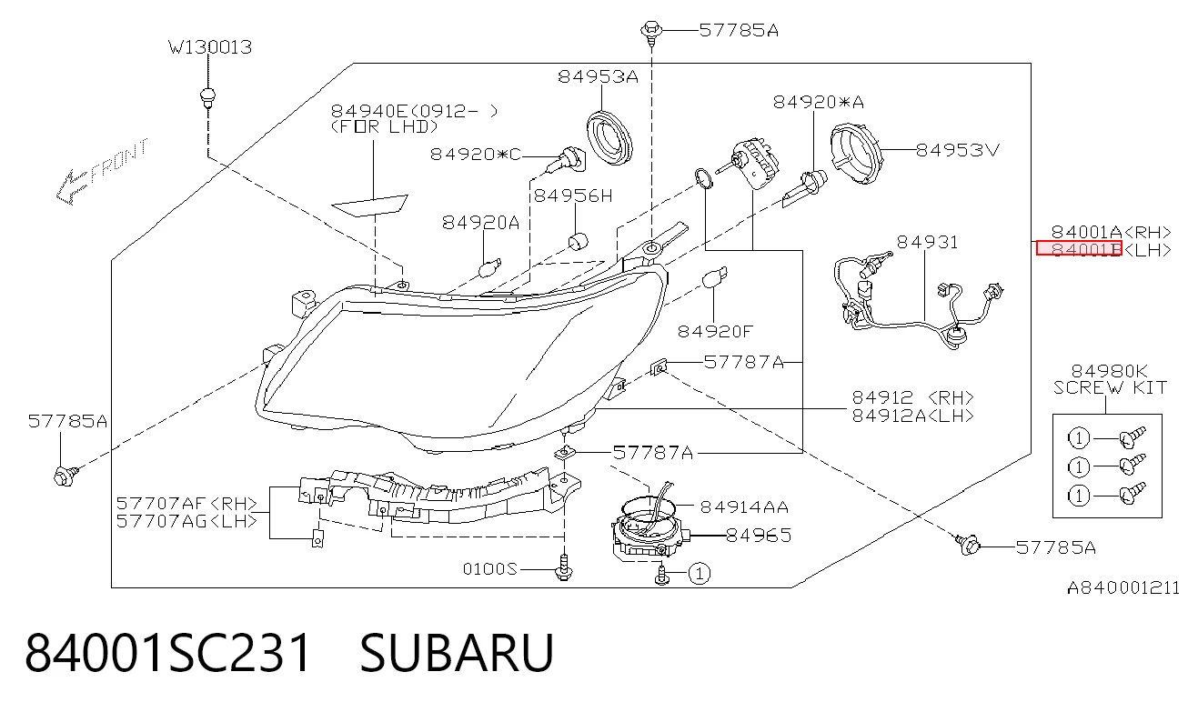 Comprar Faro izquierdo Subaru Forester III S12, SH