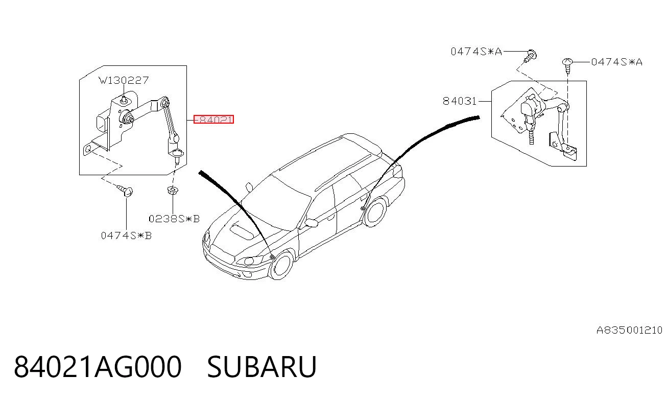 84021AG000 Subaru Sensor de nivel de carrocería delantero