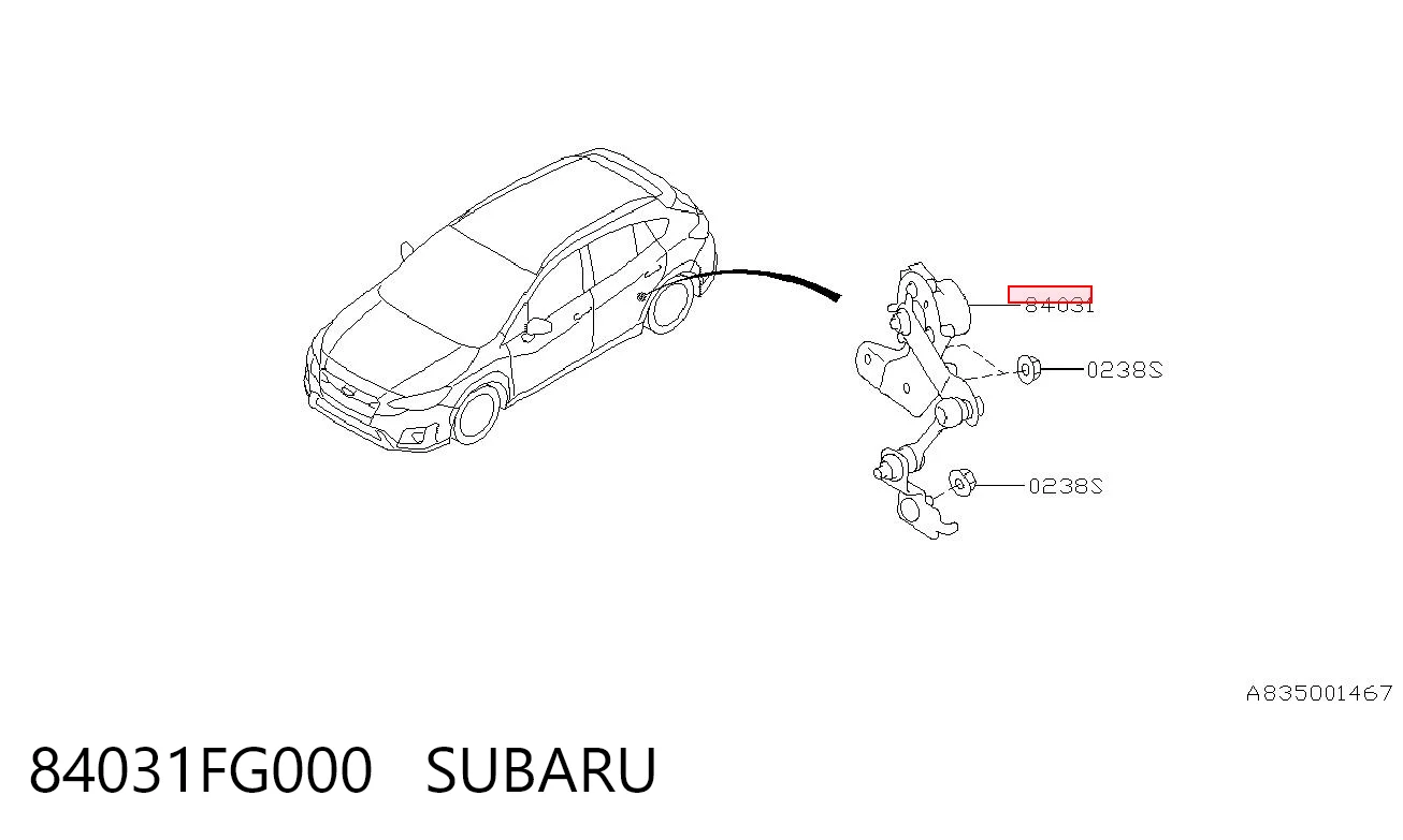 84031FG000 Subaru Sensor de nivel de carrocería trasero
