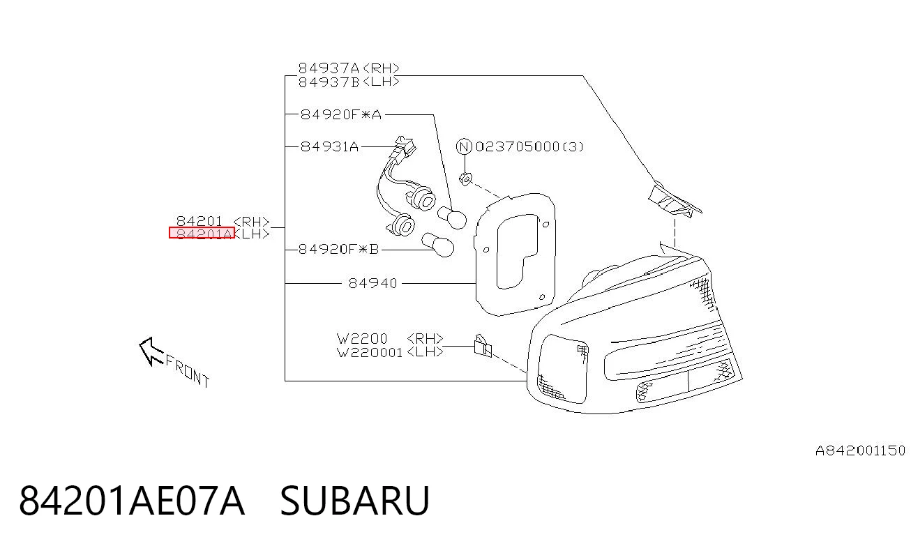 Comprar Piloto trasero izquierdo Subaru Legacy III BE, BH a bajo precio