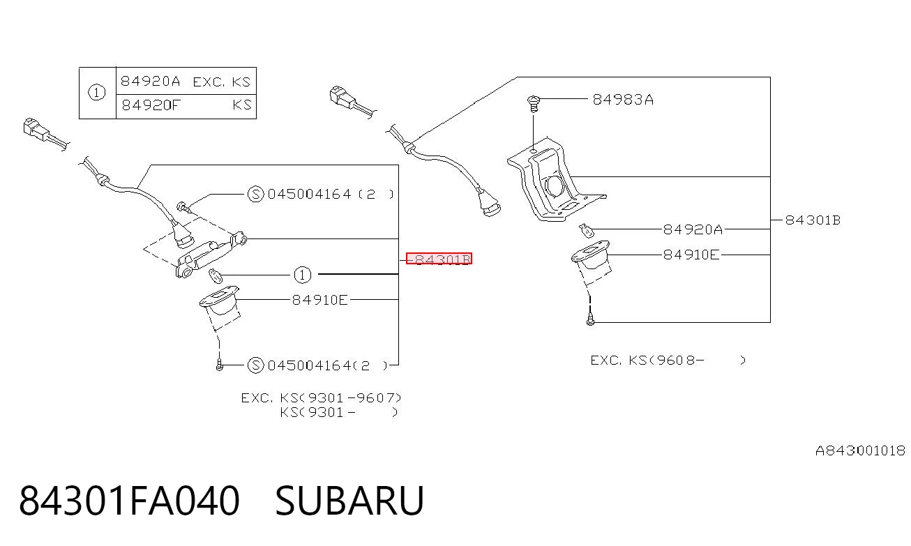 84301FA040 Subaru