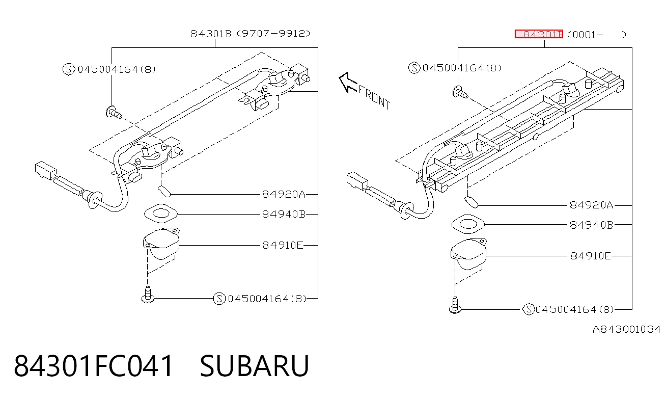 Luz matricula para Subaru Forester S10, SF