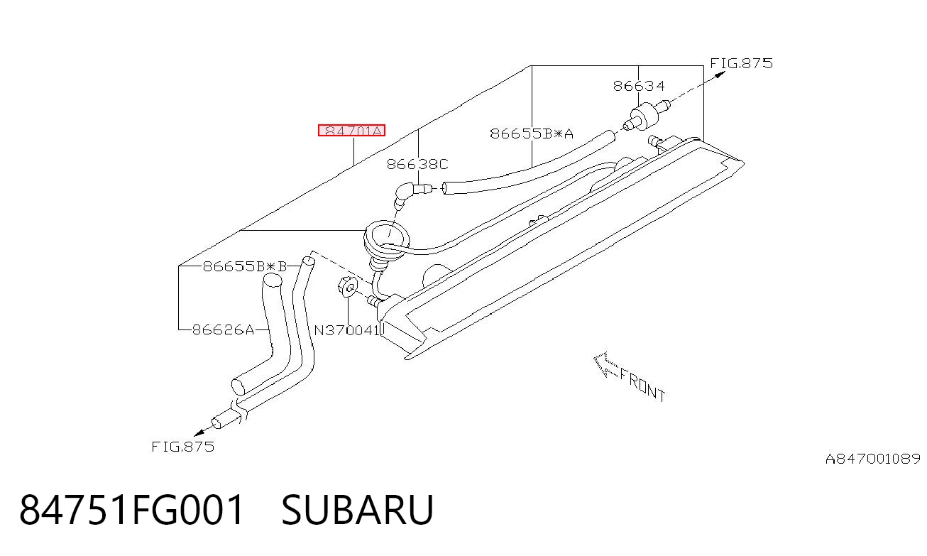 Luz central de freno para Subaru Impreza III GH