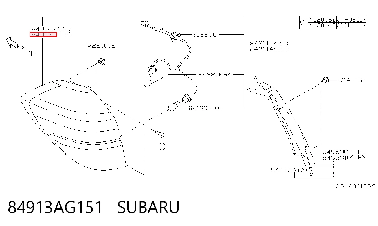 84913AG151 Subaru