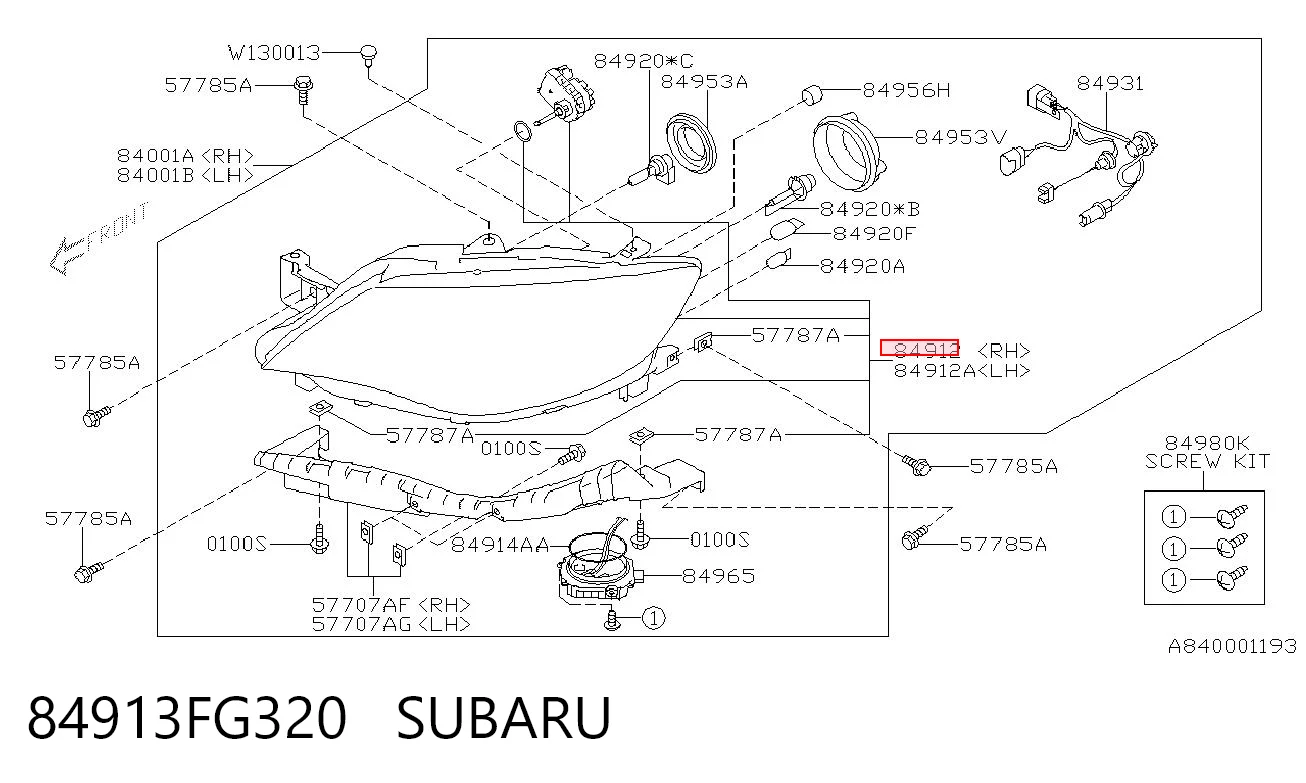 84913FG320 Subaru