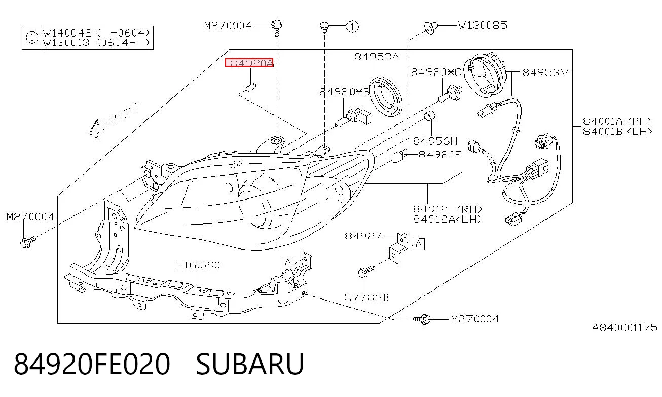 84920FE020 Subaru