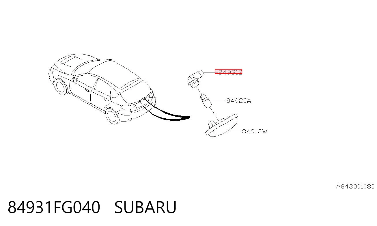 84931FG040 Subaru 